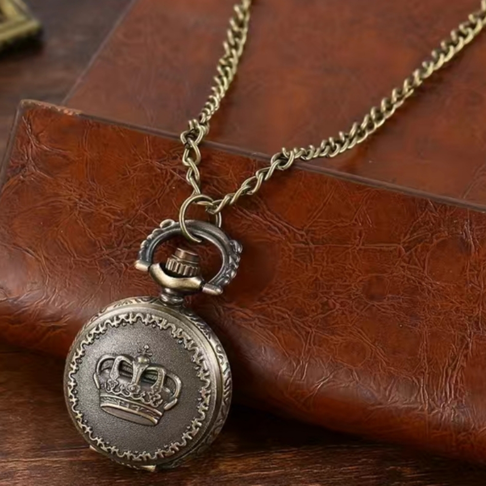 New king crown pocket watch battery included